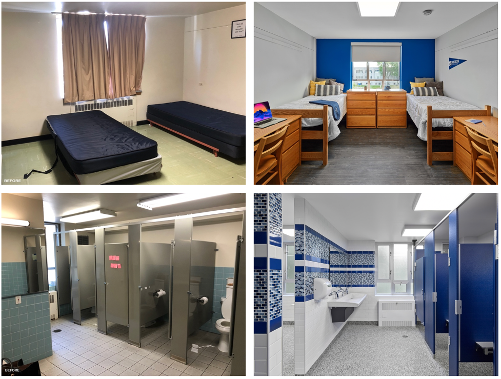 4 images from our 2020 dorm renovation at Manor College