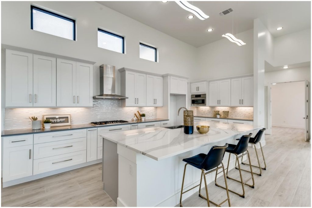 A white color palate will give a clean look to your renovated kitchen
