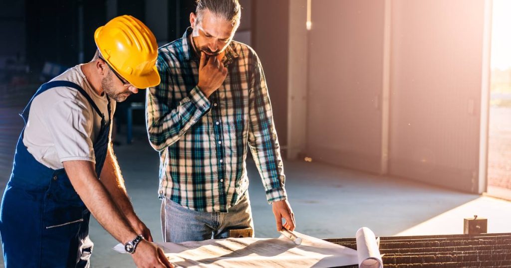 General Contractor and Property Owner at a commercial construction site.