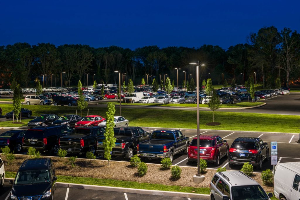 Mitsubishi Auto Rent Parking Lot after sitework construction completion.